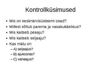 Närvisüsteemi tutvustav esitlus #17