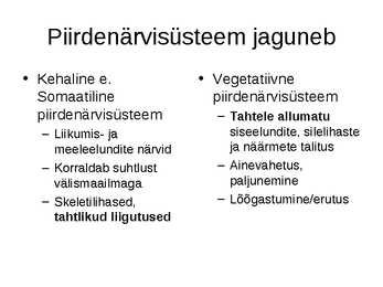 Närvisüsteemi tutvustav esitlus #25