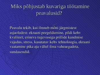 Arvuti mõju õpilase tervisele #3