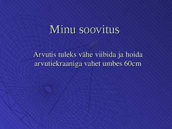 Arvuti mõju õpilase tervisele #6