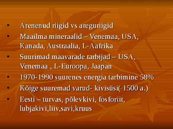Taastumatud loodusvarad #3