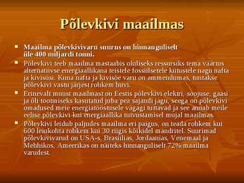Taastumatud loodusvarad #7