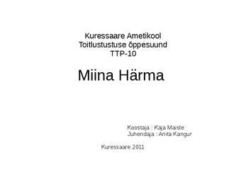 Miina Härma-powerpoint