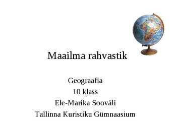 Maailma rahvastik ja demograafiline plahvatus