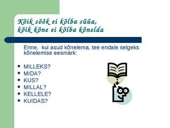 Kõne liigid #2