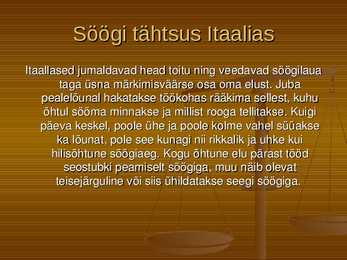 Itaalia köök #3