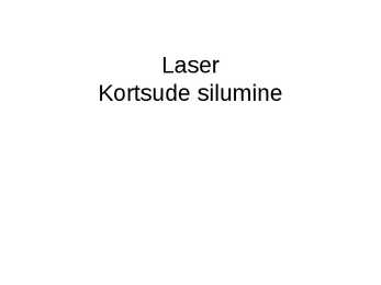 Laseri tööpõhimõte