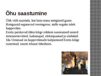 Õhusaastumine #3