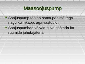 Keskkonnafüüsika presentatsioon maasoojusenergia kohta #3
