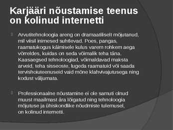 Online nõustamise eetika #2