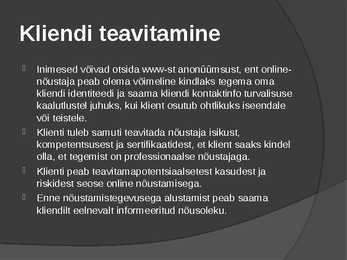 Online nõustamise eetika #11