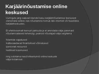 Online nõustamise eetika #15