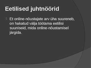 Online nõustamise eetika #3