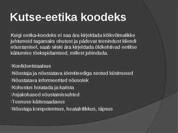 Online nõustamise eetika #8