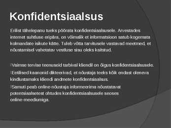 Online nõustamise eetika #10