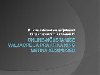 Online nõustamise eetika