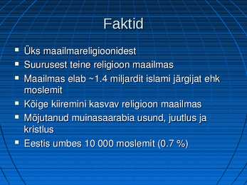 Esitlus islami kohta #2