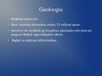 Baikali järv esitlus #9
