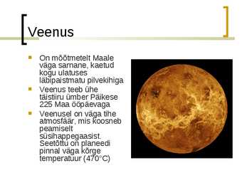 Maa sarnased planeedid powerpointi esitlus #6