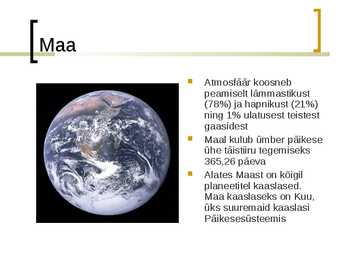 Maa sarnased planeedid powerpointi esitlus #7