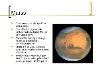 Maa sarnased planeedid powerpointi esitlus #8