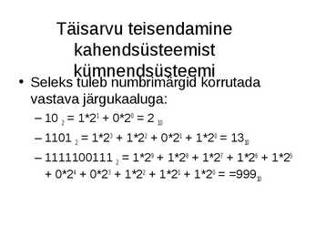 Kahendsüsteemi powerpoint esitlus #5