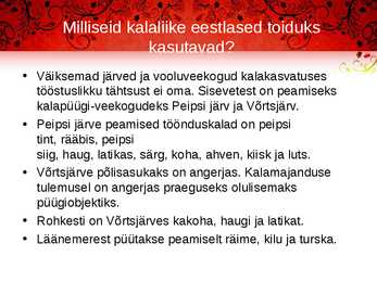 Kala meie toidulaual #16