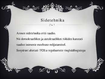 Tehnika võidukäik 1920-1930 POWERPOINT #3