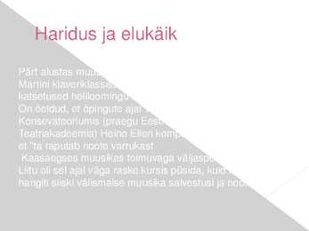 Arvo Pärt powerpoint #3