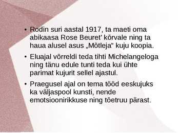 Kokkuvõte Auguste Rodin st #11