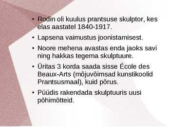 Kokkuvõte Auguste Rodin st #3