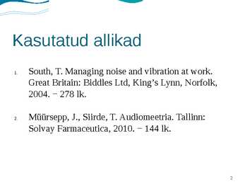 Audiomeetria #2
