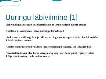 Audiomeetria #7