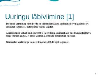 Audiomeetria #9