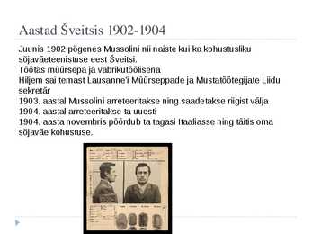 Põhjalik Powerpoint esitlus Benito Mussolinist #4