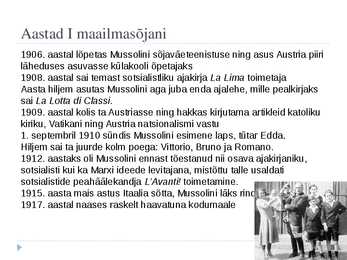 Põhjalik Powerpoint esitlus Benito Mussolinist #5