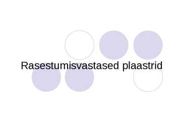 Powerpoint - rasestumisvastased plaastrid