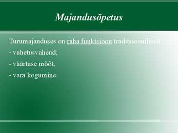 Majandusõpetus #11