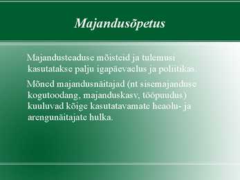 Majandusõpetus #5