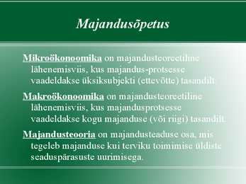 Majandusõpetus #6