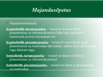 Majandusõpetus #8