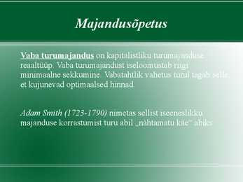 Majandusõpetus #9