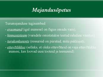 Majandusõpetus #10