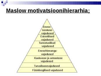 Motivatsioon ja vajadused #17