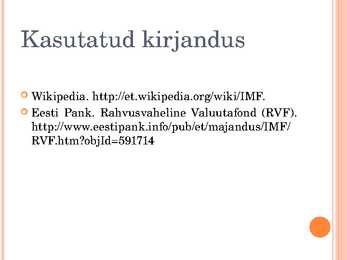 Rahvusvaheline Valuutafond #12
