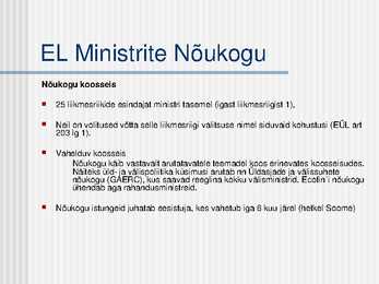 Euroopa Liidu institutsioonid #12