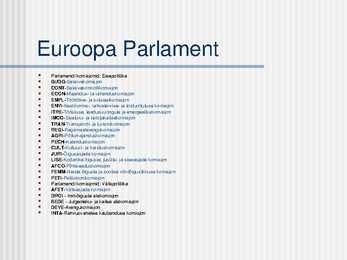 Euroopa Liidu institutsioonid #8