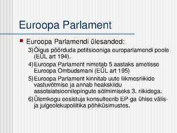 Euroopa Liidu institutsioonid #10