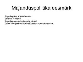 Euroopa Liidu majanduslik olemus #3