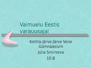 Vaimuelu Eestis varauusajal